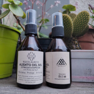 protector áurico con flores de Bach